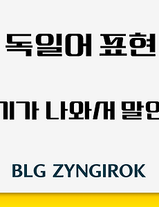 독일어 | ~얘기가 나와서 하는 말인데