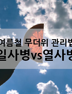 여름철 폭염 관련 질환 열사병 vs 일사병 차이 알아보기