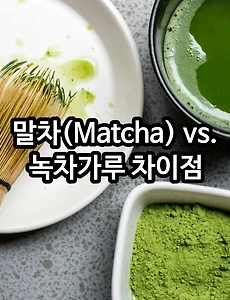 말차(Matcha) vs 녹차가루(Green tea powder) 재배 방식 제조 과정 성분 차이
