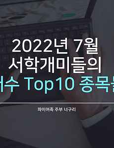 2022년 7월 서학개미들의 매수 Top10 종목들