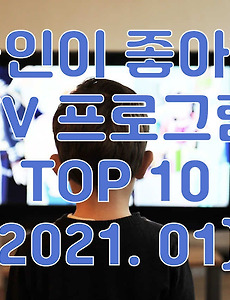 썸네일-한국인이 좋아하는 TV프로그램 TOP 10 (1월, 2021년)