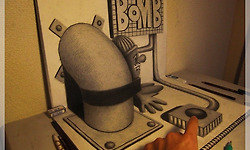 스케치북 양쪽 페이지에 그린 히데유키 나가이(Nagai Hideyuki)의 놀라운 3D 그림