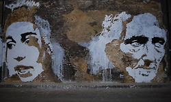 담벼락에 조각을 하여 초상화를 그리는 별난 조각가 빌스(Vhils)