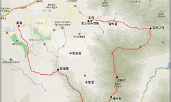 대구 청룡산을 중심으로 산보삼아 나선 산행이 6시간 걸리다.