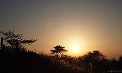 비슬산 대견사지의 황홀한 일몰 풍경