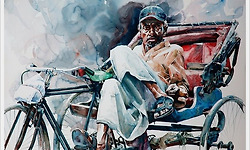 인도의 화가 Rajkumar Sthabathy의 서민들의 생활 모습을 담은 수채화