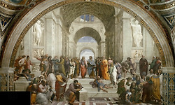 라파엘로의 벽화 그림과 그의 대표작인 아테네 학당(The School of Athens)