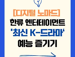디지털 노마드의 한류 엔터테인먼트 가이드: 세계 어디서나 최신 K-드라마와 예능 즐기기