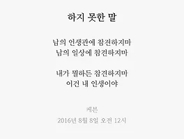 하지 못한 말