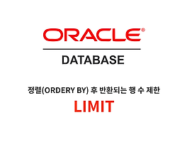 오라클(ORACLE)에서 정렬(ORDERY BY) 후 반환되는 행 수 제한(LIMIT)