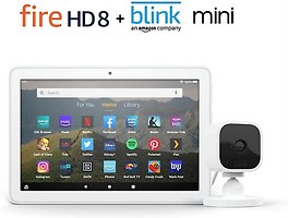 파어이 HD 8 태블릿 + Blink 미니 카메라 번들 - $74.99