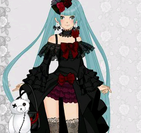 아니메 고딕 걸 드레스업 (Anime Gothic Girl Dress Up)