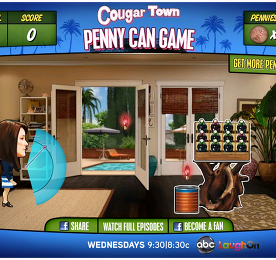 쿠거 타운: 페니 캔 게임 (Cougar Town: Penny Can Game)