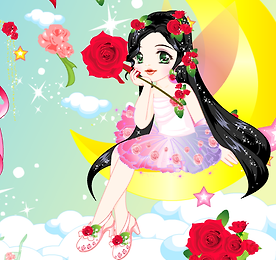 로이월드 옷입히기 - 6월의 꽃의 요정 장미