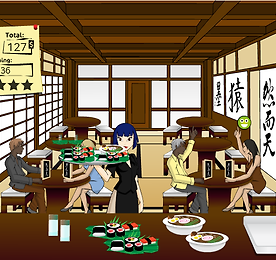 일식 레스토랑에서 서빙하기 (Waitress in a Japanese Restaurant)
