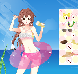린마루게임즈 - 썸머걸 드레스업 (Anime Summer Girl Dress-up)