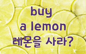썸네일-buy a lemon, 레몬을 사다가 아니야? 이건 무슨 단어일까? [3]