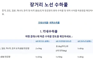 LOT 항공 수화물 규정과 마일리지 적립 방법 썸네일