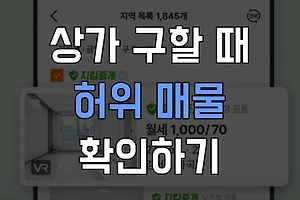 상가 매물 사기 당하지 않는 법: 허위 매물 확인 팁 썸네일