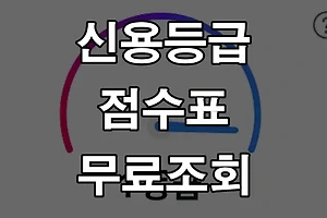 신용등급 점수표 확인 및 무료조회 하기 썸네일