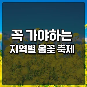 2025 꼭 가야하는 지역별 봄꽃 축제 정리 썸네일