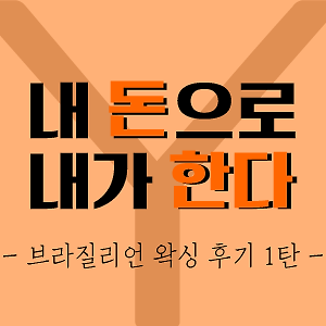 [내돈내함] 브라질리언 왁싱 올누드 후기 1탄