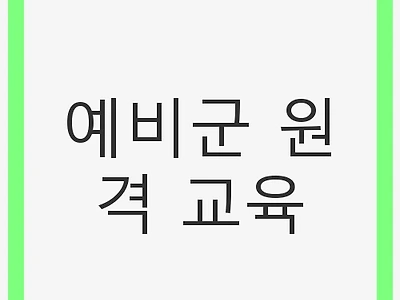 예비군 원격 교육: 효율적인 군사 훈련의 새로운 패러다임