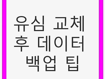 유심 교체 후 데이터 백업 팁, 안전한 데이터 관리