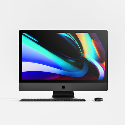 iMac Pro with Mouse and Keyboard Mockup(마우스와 키보드가 있는 아이맥 프로 목업)