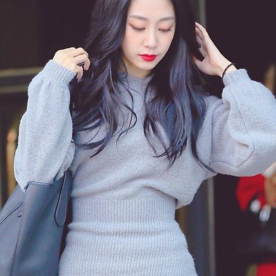 러블리즈 지수 골지 원피스 몸매 그레이 VS 블랙