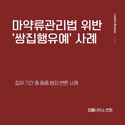 마약류관리법 위반 '쌍집행유예' 사례