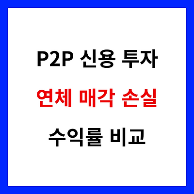 [P2P투자]담보 대출 연체 채권 추심, 매각 손실 분석(feat. 수익률)