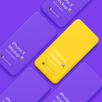 심플한 아이폰 X 목업(Simple iPhone X Mockups) · 무료 목업 · 아이폰 목업