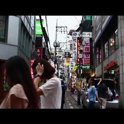 [클립영상 소스] 강남 길거리 모습 영상 2