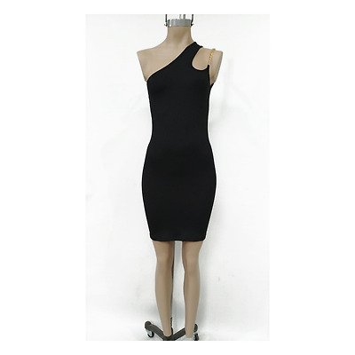 Vestido Morley Lycra Un Solo Hombro con Cadena