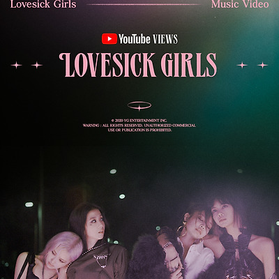 블랙핑크 Lovesick girls 유튜브 1억뷰 축전 사진 모음