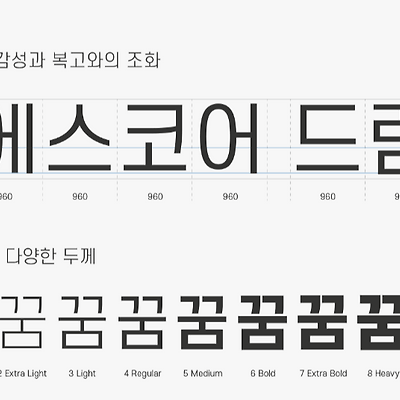 한글무료폰트 S-Core 드림글꼴