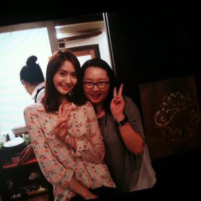 윤아와 사랑비 스탭들 사진