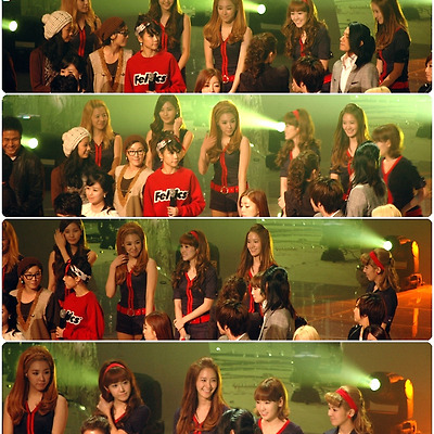소녀시대 엔딩 스타들과 속닥속닥!~!