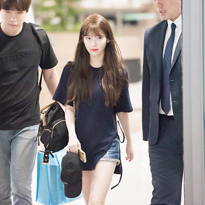 160828 아이유 인천공항 입국 by 미스터신iu