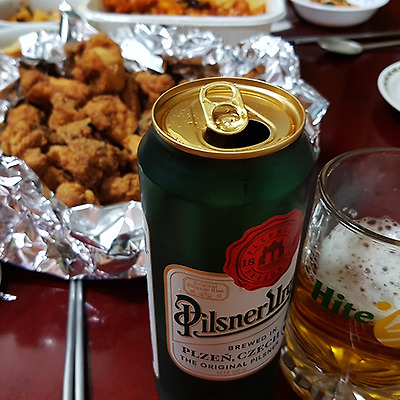 외국맥주와 치킨의 조합