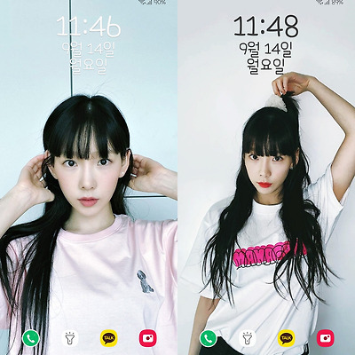 소녀시대 태연 인스타 폰 배경화면 & 잠금화면 36장 (갤럭시 노트8, 노트9, S8, S9)