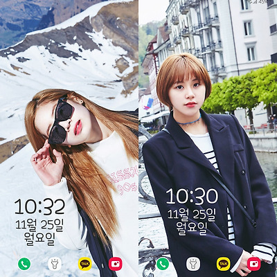 트와이스 스위스 폰 배경화면 & 잠금화면 51장 (갤럭시 노트8, 노트9, S8, S9)