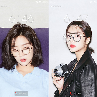 조보아 단발 안경 폰 배경화면 & 잠금화면 19장
