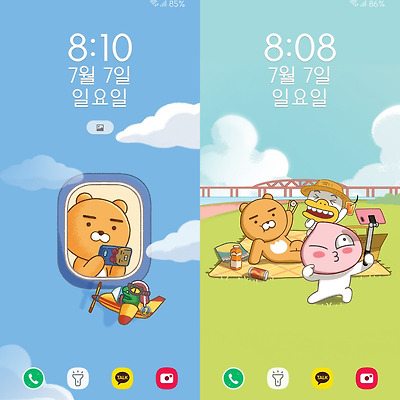 카카오 프렌즈 2018년 12월 ~ 2019년 7월 배경화면 & 바탕화면