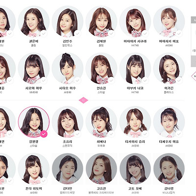 [프듀48] 프로듀스 48 파이널 장원영, 타케우치 미유, 시타오 미우 투표 인증