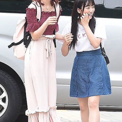 [프듀48] 야부키 나코-미야와키 사쿠라 학부모-학생 등굣길 콘셉트?