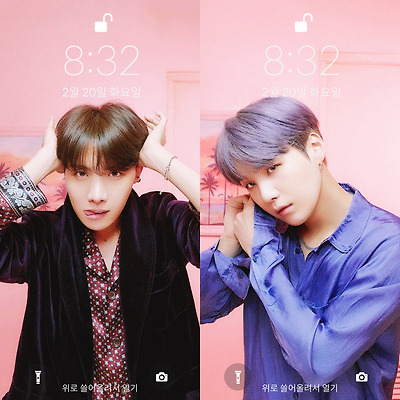아이폰X 방탄소년단 슈가 진 제이홉 작은 것들을 위한 시(Boy With Luv) 티저 폰 배경화면 & 잠금화면 15장