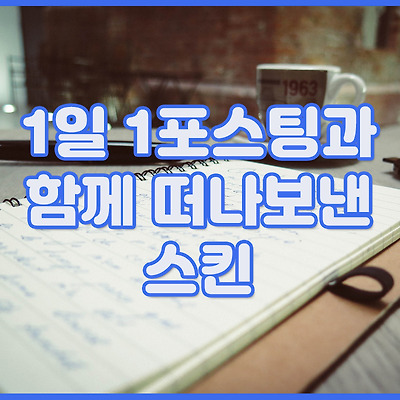 1일 1포스팅과 함께 떠나보낸 스킨