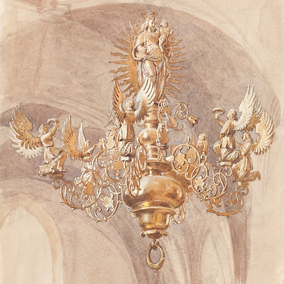 A Chandelier with the Virgin Mary Holding the Christ Child